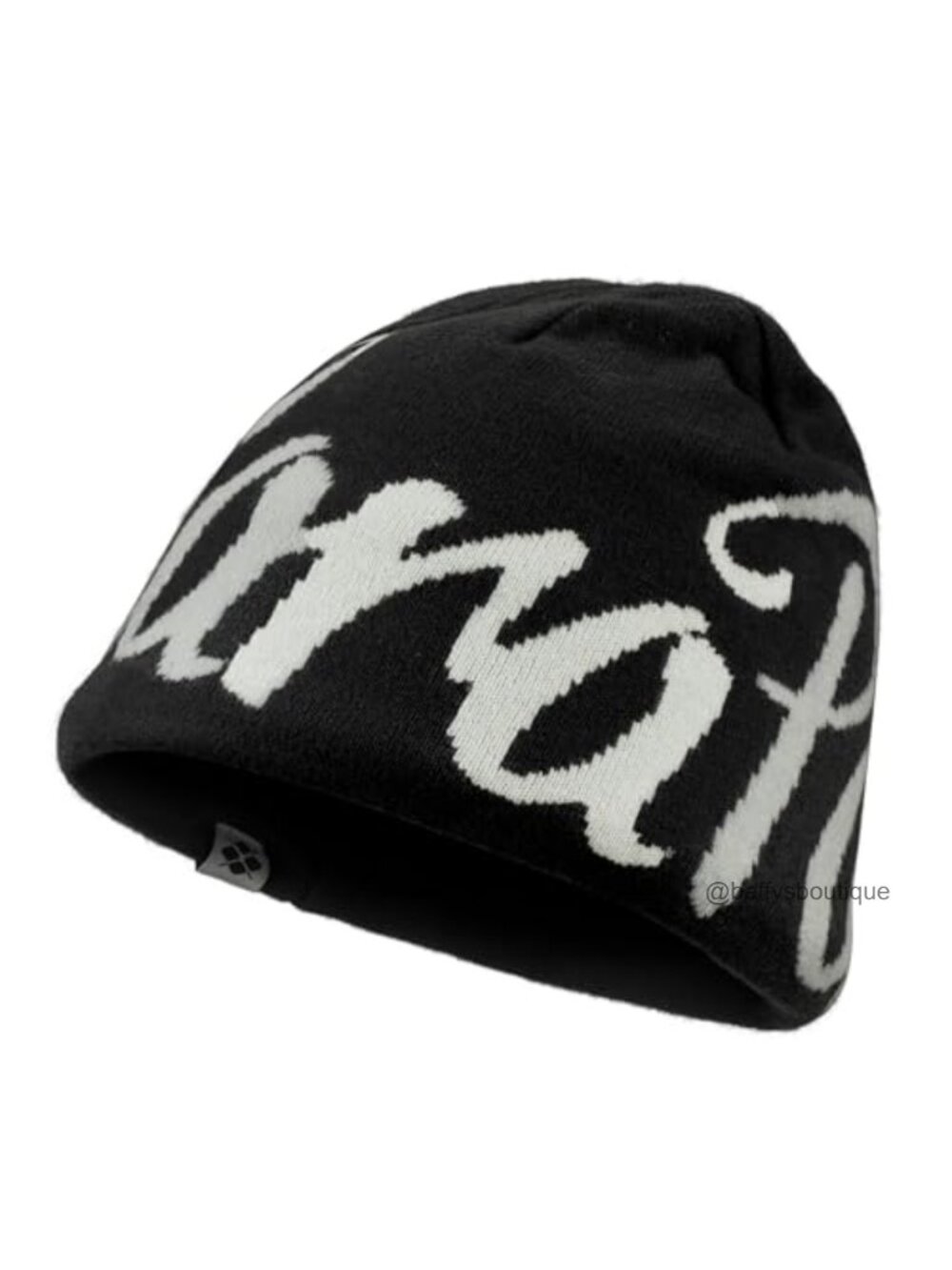 Reversible Knitted Beanie Winter Hat Acrylic One Size